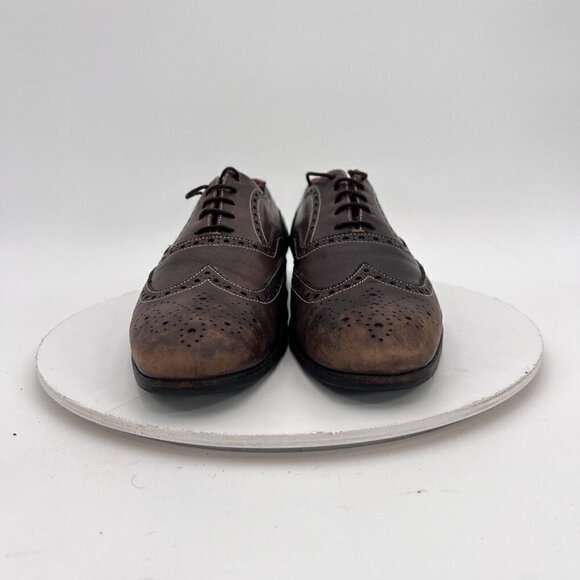 Paul Smith Men Size 7.5 Brown Leather Brogue Wingtip Lace Up Dress Shoes main image 11